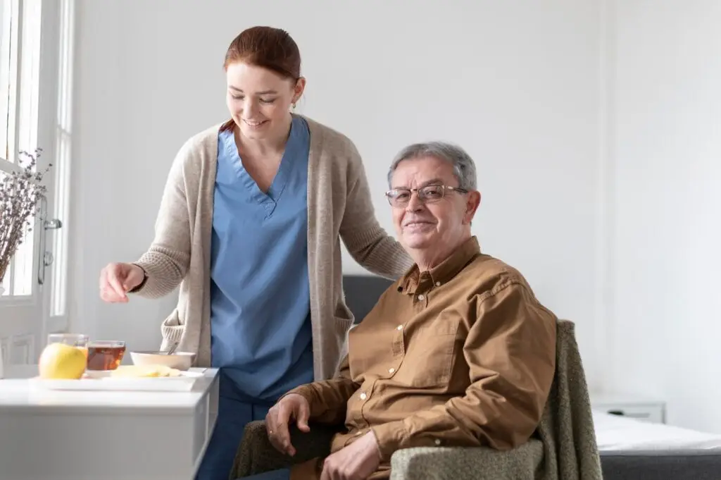 mediumshotsmileymanwoman232148940047 Premium Care Premium Care PremiumCare home care medium shot smiley man woman 23 2148940047